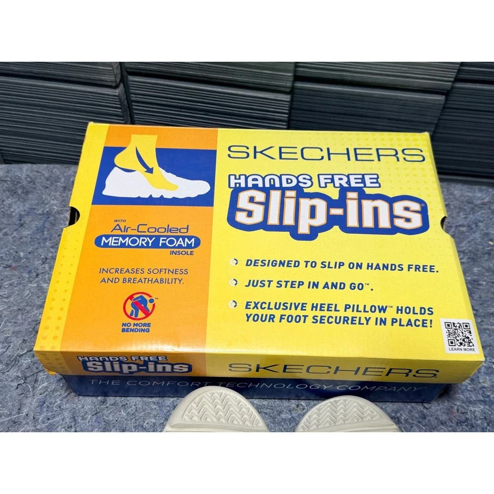 Skechers Hands Free Slip Ins Men's‎ Size 10 Gray Memory Foam Breathable Shoes